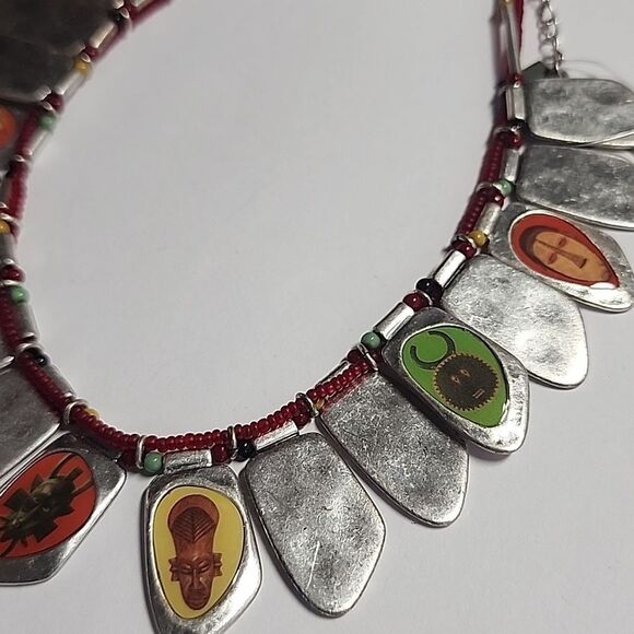 Pilgrim Danish Design Silver and Red Pendant Necklace - Picture 2 of 5